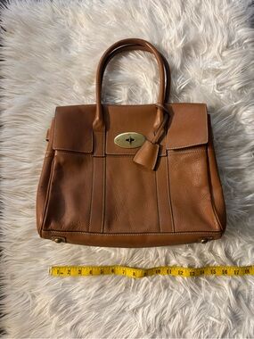 Mulberry Cognac Leather Tote with Gold Hardware